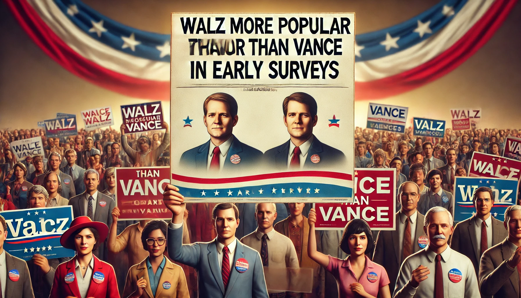 Featured image of an article on Tim Walz-JD Vance Polls Walz More Popular Than Vance In Early Surveys